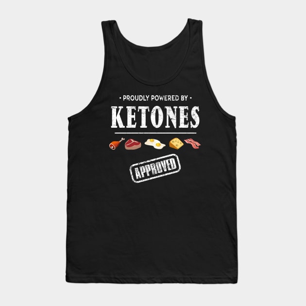 Powered by Ketones Low Carb Diet Tank Top by underheaven